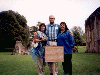 Susan, Bran, and Medb at Arthur's grave site (05/07/99). Click here for full size image.