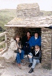 Susan, Sine, Medb, and Stephanie in the guard's nook inside Tintagel (05/09/99). Click here for full size image.