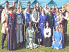 22 Corvites assembled! (L to R standing) Oshi, Sine, Helfdane, Signy, Siobhan, Ealdthryth, Eldred, Peter, Bran, Isolde, Rhiannon, Guillaume, Gryffyth, Thorgrimr, Adeliza, Chloe, Alys, William, (kneeling) Una, Anne-Marie, Victoria, and Alessandra. Click here for full size image.