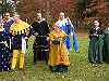 Guillaume, Rhiannon, and Bran chastise Adeliza (not shown) for not wearing her House Corvus belt! Click here for full size image.