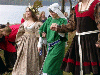 Their Majesties escort THL Ealdthryth to her vigil site. Click here for full size image.