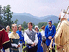 Peter is taken to his vigil site by Their Royal Majesties while Their Excellencies Hawkwood and Their Royal Highnesses look on. Click here for full size image.